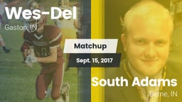 Matchup: Wes-Del  vs. South Adams  2017