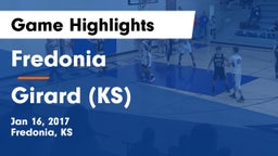 Fredonia  vs Girard (KS) Game Highlights - Jan 16, 2017