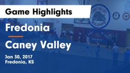 Fredonia  vs Caney Valley  Game Highlights - Jan 30, 2017