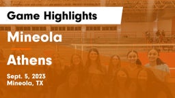 Mineola  vs Athens  Game Highlights - Sept. 5, 2023