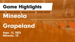 Mineola  vs Grapeland  Game Highlights - Sept. 12, 2023