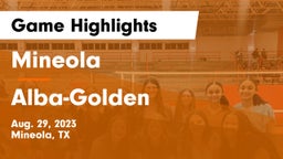 Mineola  vs Alba-Golden  Game Highlights - Aug. 29, 2023