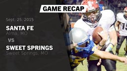 Recap: Santa Fe  vs. Sweet Springs  2015