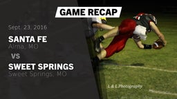 Recap: Santa Fe  vs. Sweet Springs  2016