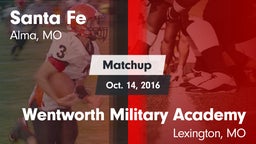 Matchup: Santa Fe  vs. Wentworth Military Academy  2016