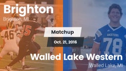 Matchup: Brighton  vs. Walled Lake Western  2016