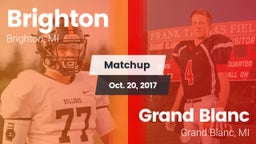 Matchup: Brighton  vs. Grand Blanc  2017