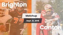 Matchup: Brighton  vs. Canton  2018