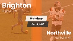 Matchup: Brighton  vs. Northville  2019