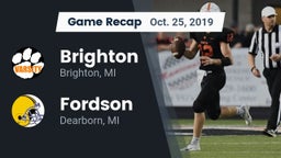 Recap: Brighton  vs. Fordson  2019