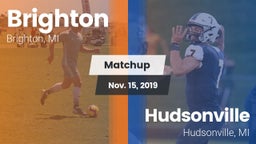 Matchup: Brighton  vs. Hudsonville  2019