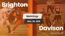 Matchup: Brighton  vs. Davison  2019