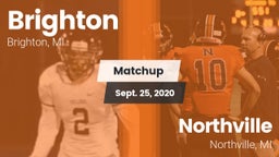 Matchup: Brighton  vs. Northville  2020