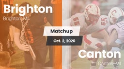 Matchup: Brighton  vs. Canton  2020