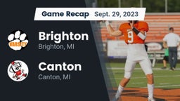 Recap: Brighton  vs. Canton  2023