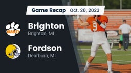 Recap: Brighton  vs. Fordson  2023