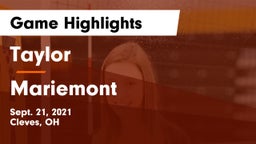 Taylor  vs Mariemont  Game Highlights - Sept. 21, 2021