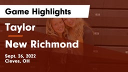 Taylor  vs New Richmond  Game Highlights - Sept. 26, 2022