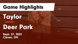 Taylor  vs Deer Park  Game Highlights - Sept. 27, 2022