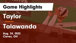 Taylor  vs Talawanda  Game Highlights - Aug. 24, 2023