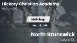 Matchup: Hickory Christian vs. North Brunswick  2016