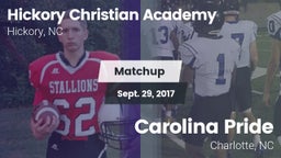 Matchup: Hickory Christian vs. Carolina Pride  2017