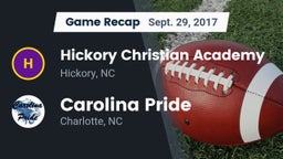 Recap: Hickory Christian Academy  vs. Carolina Pride  2017