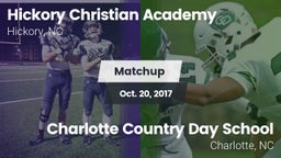 Matchup: Hickory Christian vs. Charlotte Country Day School 2017