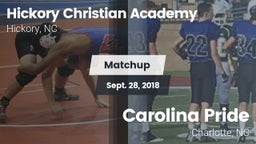 Matchup: Hickory Christian vs. Carolina Pride  2018