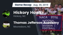 Recap: Hickory Hawks  vs. Thomas Jefferson Academy  2019