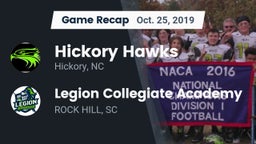Recap: Hickory Hawks  vs. Legion Collegiate Academy 2019