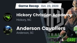 Recap: Hickory Christian Academy vs. Anderson Cavaliers  2020
