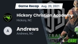 Recap: Hickory Christian Academy vs. Andrews  2021