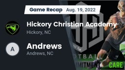 Recap: Hickory Christian Academy vs. Andrews  2022