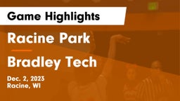 Racine Park  vs Bradley Tech  Game Highlights - Dec. 2, 2023