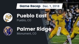 Recap: Pueblo East  vs. Palmer Ridge  2018
