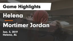 Helena  vs Mortimer Jordan  Game Highlights - Jan. 3, 2019