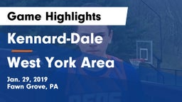 Kennard-Dale  vs West York Area  Game Highlights - Jan. 29, 2019