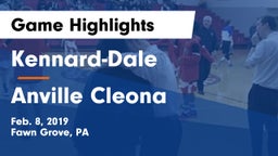 Kennard-Dale  vs Anville Cleona Game Highlights - Feb. 8, 2019