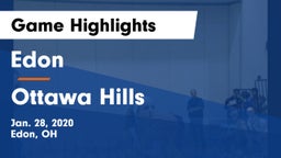 Edon  vs Ottawa Hills  Game Highlights - Jan. 28, 2020