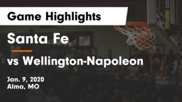 Santa Fe  vs vs Wellington-Napoleon  Game Highlights - Jan. 9, 2020