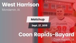 Matchup: West Harrison High vs. Coon Rapids-Bayard  2019