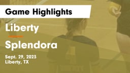 Liberty  vs Splendora  Game Highlights - Sept. 29, 2023