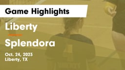 Liberty  vs Splendora  Game Highlights - Oct. 24, 2023