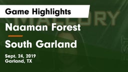 Naaman Forest  vs South Garland  Game Highlights - Sept. 24, 2019