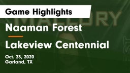 Naaman Forest  vs Lakeview Centennial  Game Highlights - Oct. 23, 2020