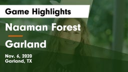 Naaman Forest  vs Garland  Game Highlights - Nov. 6, 2020
