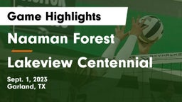 Naaman Forest  vs Lakeview Centennial  Game Highlights - Sept. 1, 2023