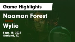 Naaman Forest  vs Wylie  Game Highlights - Sept. 19, 2023