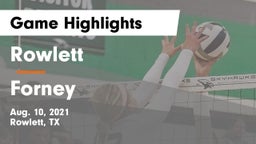 Rowlett  vs Forney  Game Highlights - Aug. 10, 2021